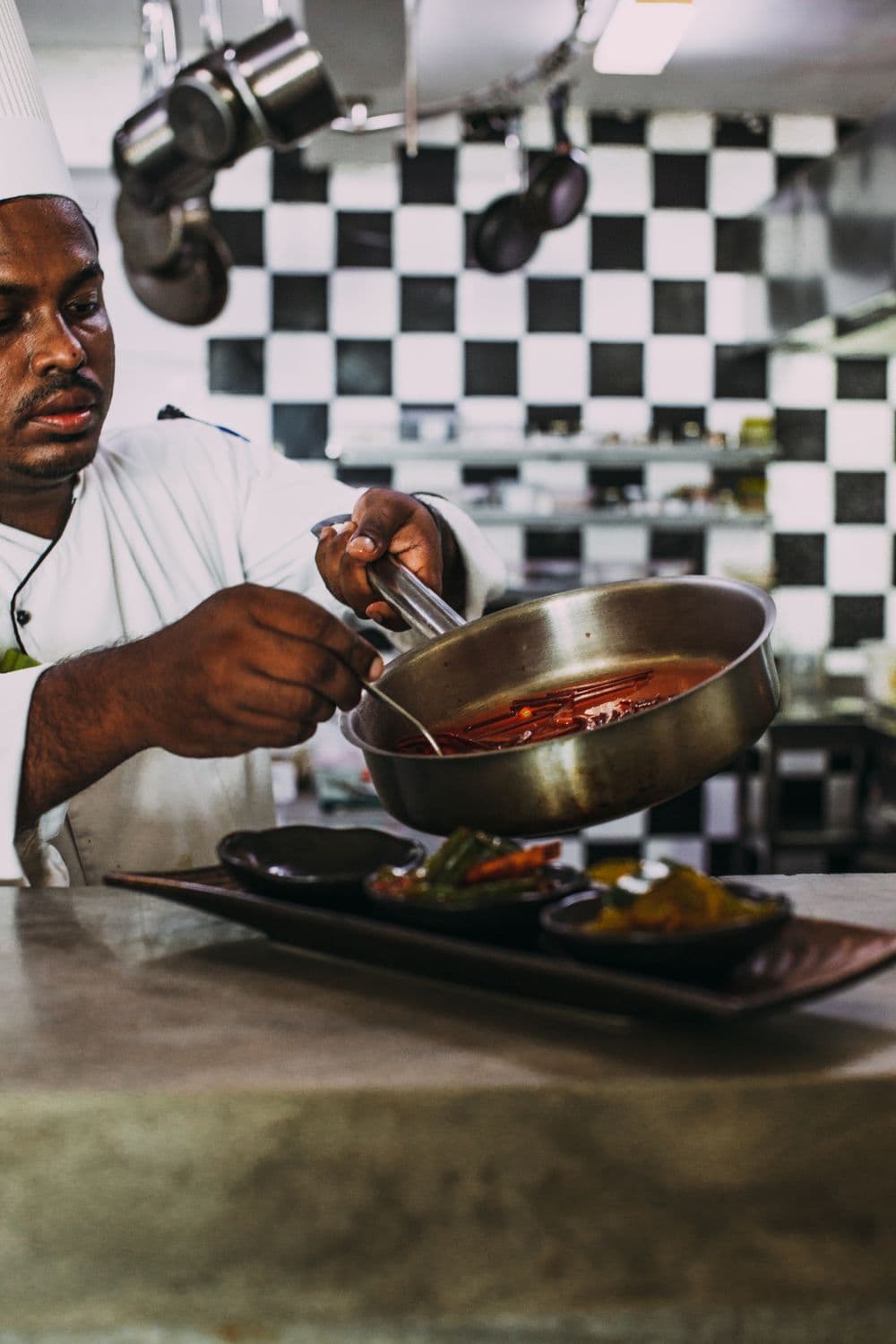A small business owner preparing a customer order