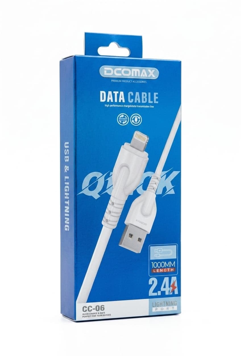 Doomax CC-06 USB & Lightning Data Cable (1000mm length, 2.4A fast charging)