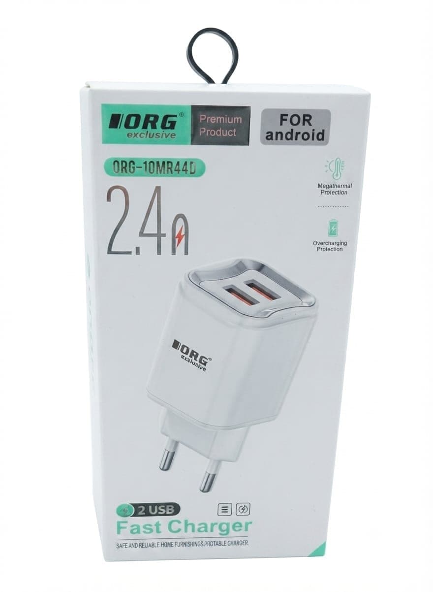 ORG 2.4A Dual USB Fast Charger (for Android)